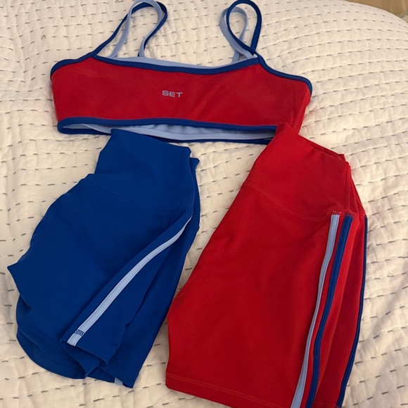 SET Active Pants - Set Active red and blue set